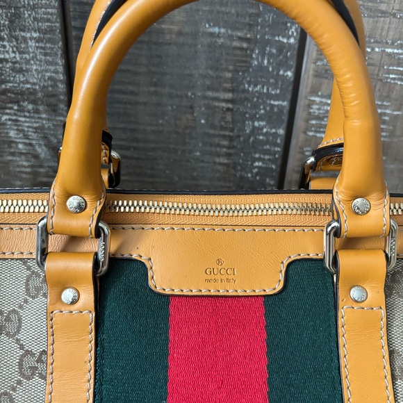 Gucci Web Vintage Boston Bag - Picture 12 of 14
